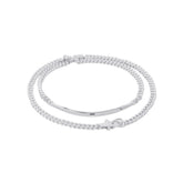 Hermes Boucles Sellier Inflexible Necklace, SV925 Silver, Size PM 42 — Like New