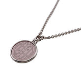 HERMES Medallion Quadrière Necklace Chain Silver — Like New