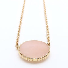Christian Dior Rose des Vents Necklace, Pink Opal and Diamond, 18K Gold, Women's, 295853 — Like New