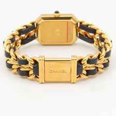 Chanel CHANEL Première M Watch, Gold Plated Leather, Women's, Black, H0001 — Very Good