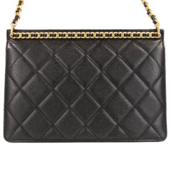 CHANEL Coco Mark Matelassé Caviar Skin Small Flap Chain Shoulder Bag AS4169 Black Women's — Like New