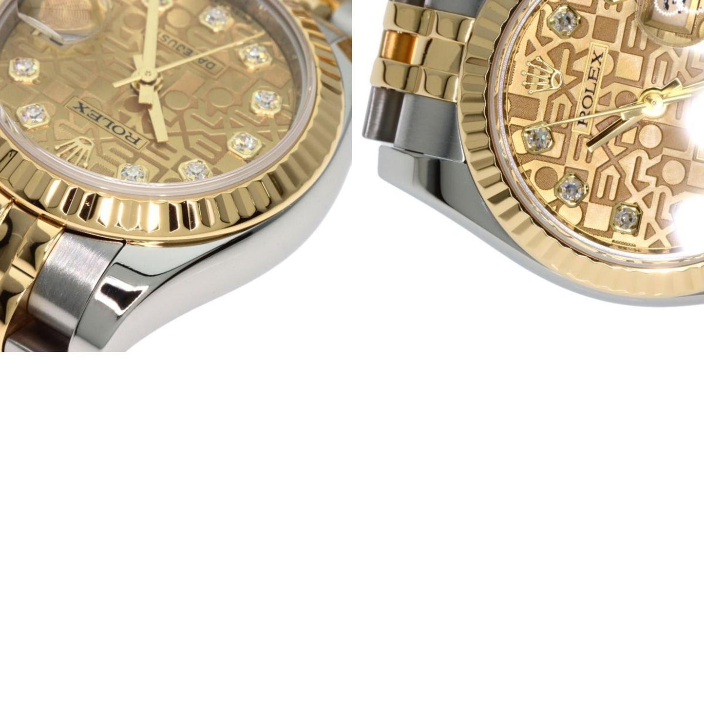 Rolex 179173G Datejust 10P Diamond Watch Stainless Steel SSxK18YG Ladies ROLEX