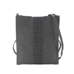 Hermes Herline Pochette Shoulder Handbag, Canvas, Gray — Like New