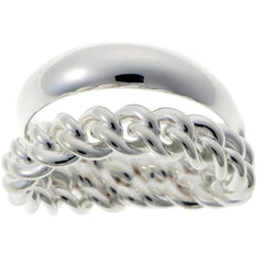Hermes Boucles Sellier Inflexible Ring, Ag925 Silver — Like New