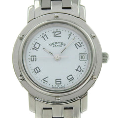 Hermes HERMES Clipper Watch CL4.210 Stainless Steel Quartz Analog Display White Dial Women's S212224805 — Good