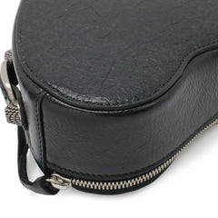 BALENCIAGA Le Cagole Heart Pouch Multi Box Leather Black 771674 — New - Store Return