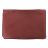 Loewe Cosmetic Pouch Handbag Sheepskin Wine Red 0025 LOEWE — Like New