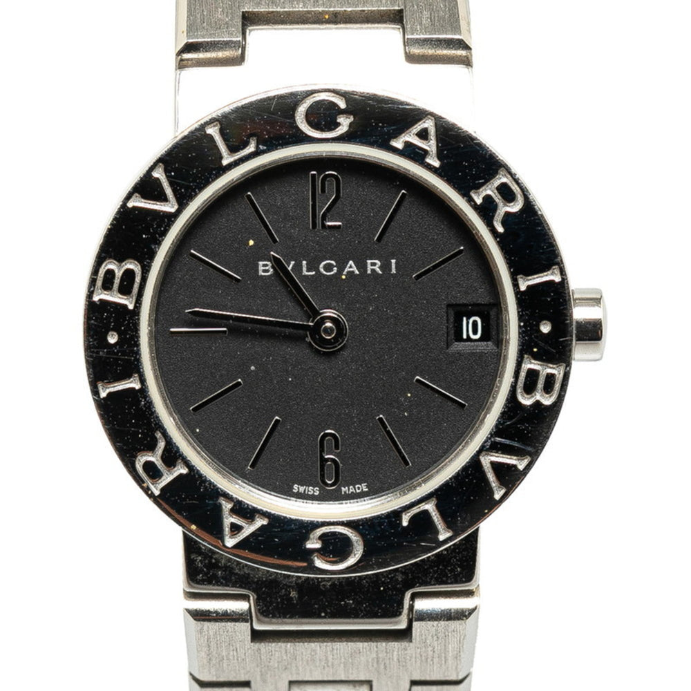 BVLGARI Watch BB23SS Quartz Black Dial Stainless Steel Women's — Good