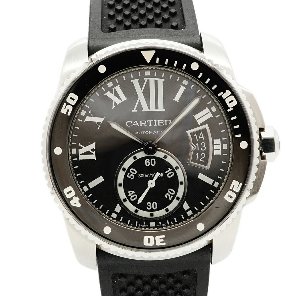 Cartier Calibre Diver 300M W7100056 Black Dial Men's Watch — Good