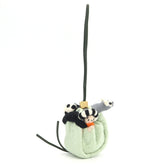 Loewe Accessory Bag Charm, Sna Fujita Collaboration, Green Felt Keychain, Japan Limited Edition, Panda, Women's LOEWE — Like New
