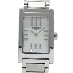 Hermes HERMES Women's Watch, Tandem Shell Quartz, Stainless Steel (SS) TA1.210, Silver, Square, Polished — Good