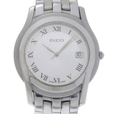 Gucci G-Class Watch 5500M Stainless Steel Quartz Analog Silver Dial Men's — Good