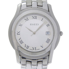 Gucci G-Class Watch 5500M Stainless Steel Quartz Analog Silver Dial Men's — Good