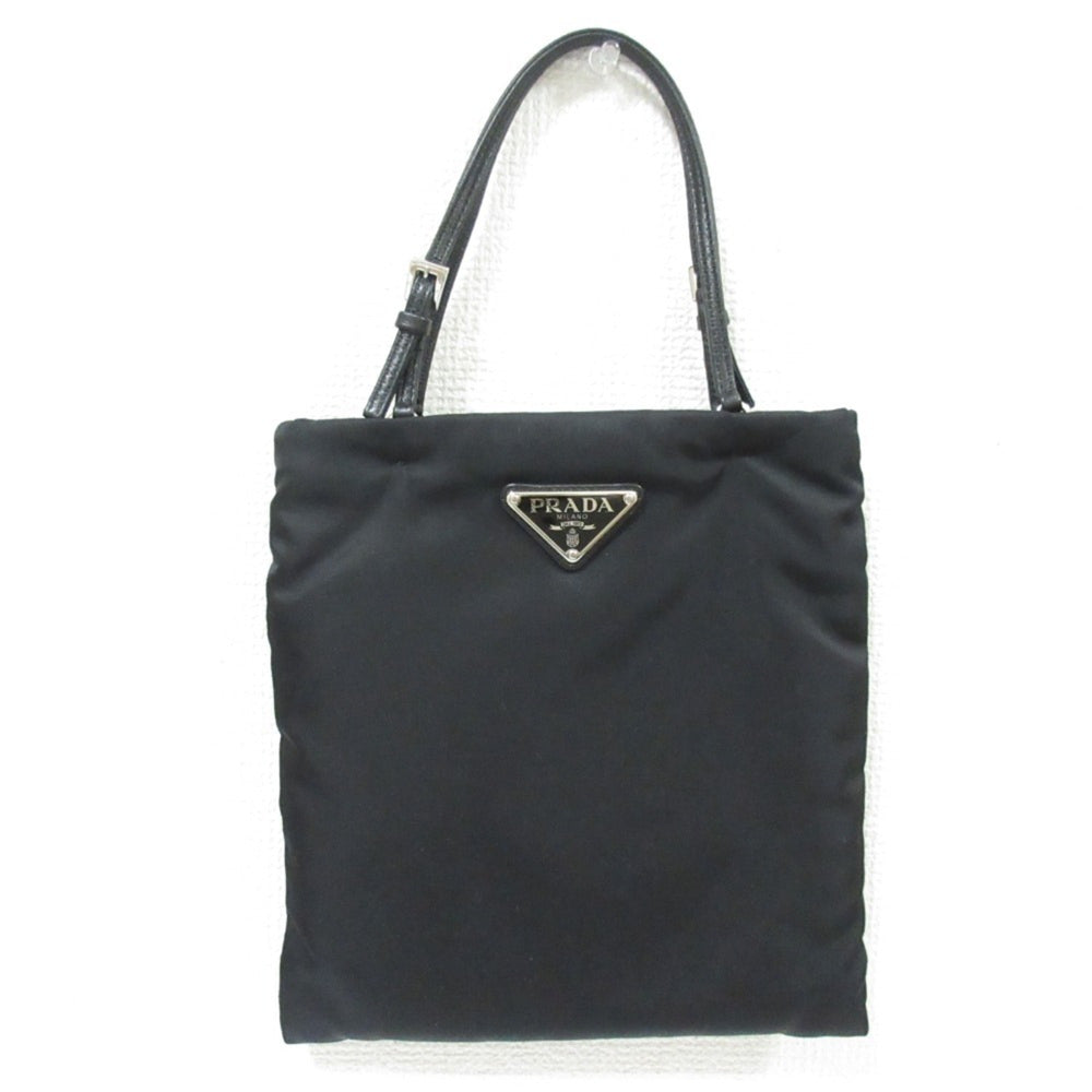 PRADA Tessuto Nylon Triangle 2-Way Chain Shoulder Bag 1BA252 Black Women's — Like New