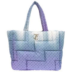 Like new Jimmy Choo Raya soft nylon blue/purple tote bag, model 1714 — Like New