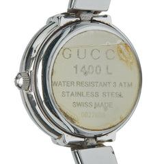 Gucci Bangle Watch, 1400L Quartz Movement, Black Dial, Stainless Steel, Women's, GUCCI — Good