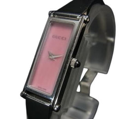 GUCCI Bangle Watch 1500L Silver Pink Mother-of-Pearl Dial Stainless Steel Women's 2-Hand Quartz — Good