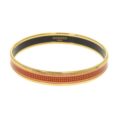 Hermes Email PM Metal Gold Orange Bangle Bracelet 0364HERMES — Like New