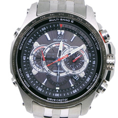 Casio Edifice Multi-Band 6 EQW-M710DB-1A2JF Stainless Steel Gray Solar Radio-Controlled Chronograph Watch with Dial - Men's — Good