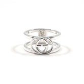 GUCCI Interlocking G Wide Ring, Sterling Silver 925, Size 15, Silver, Men's — Like New