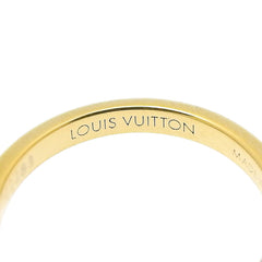 Louis Vuitton Louisette Signature Ring M1436S with Rhinestones, Size S (9.5) — Like New