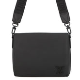 Louis Vuitton shoulder bag, grain leather, Takeoff, M57080, LOUIS VUITTON, black, handbag, men's, VUITTON — Like New