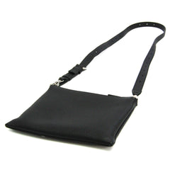 Fendi 7N0146 Women,Men Leather Shoulder Bag Black — Like New