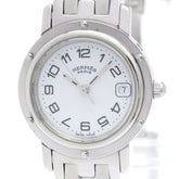 HERMES Clipper Stainless Steel Quartz Ladies Watch CL4.210 Polished — Very Good