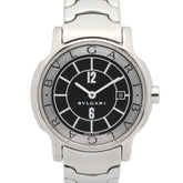 Bulgari BVLGARI Solo Tempo Watch, Stainless Steel, Women's, Black, ST29S — Very Good