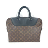 LOUIS VUITTON M54019 Monogram Macassar Porte Document Jour PDJ Bag Shoulder Tote Handbag Canvas Men's Brown G-241125-30 — Like New