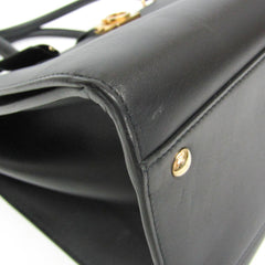Salvatore Ferragamo Gancini DY-21 E525 Women's Leather Tote Bag Black — Like New