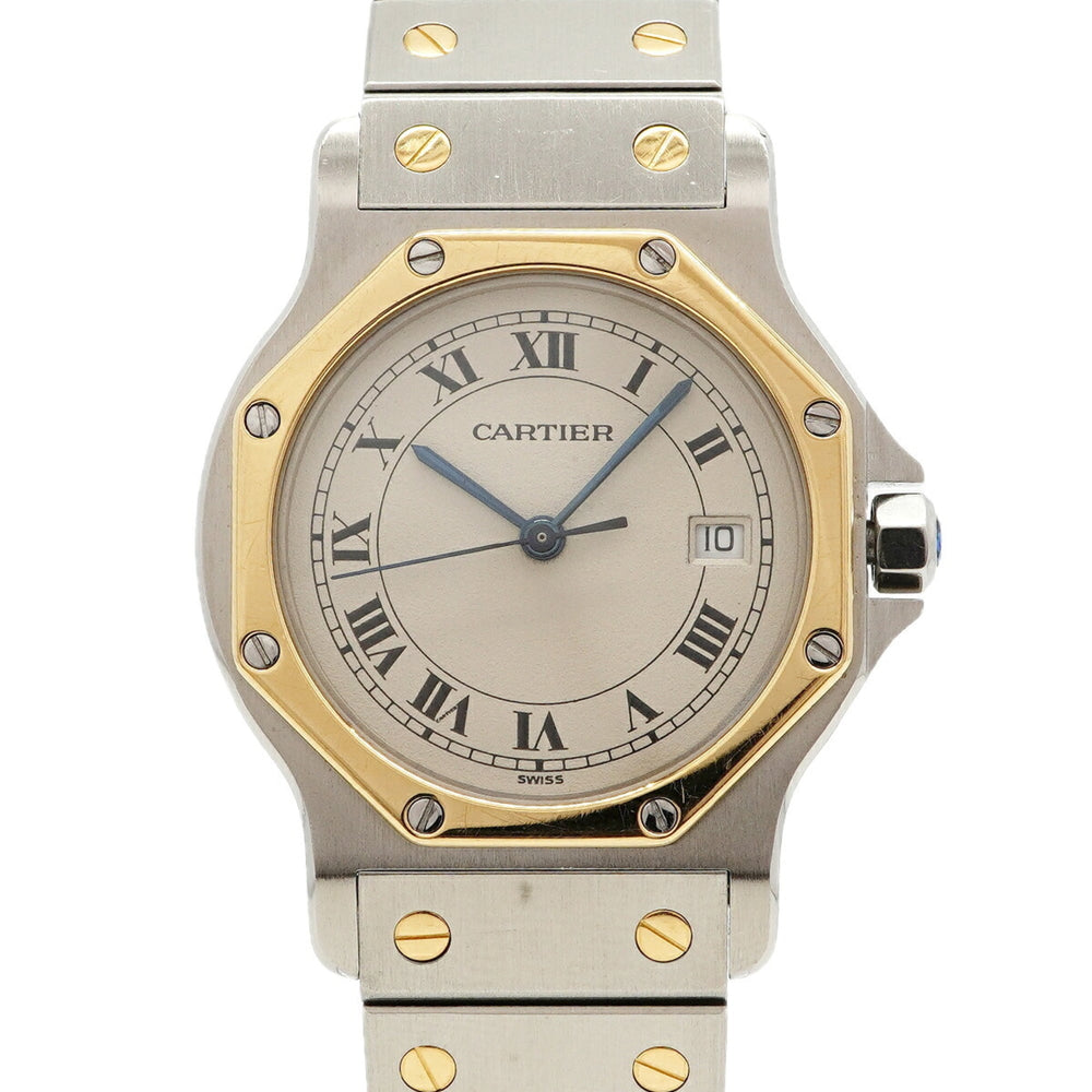 Cartier Santos Octagon LM W2001583 Ivory Dial Watch (Men's & Women's) — Very Good