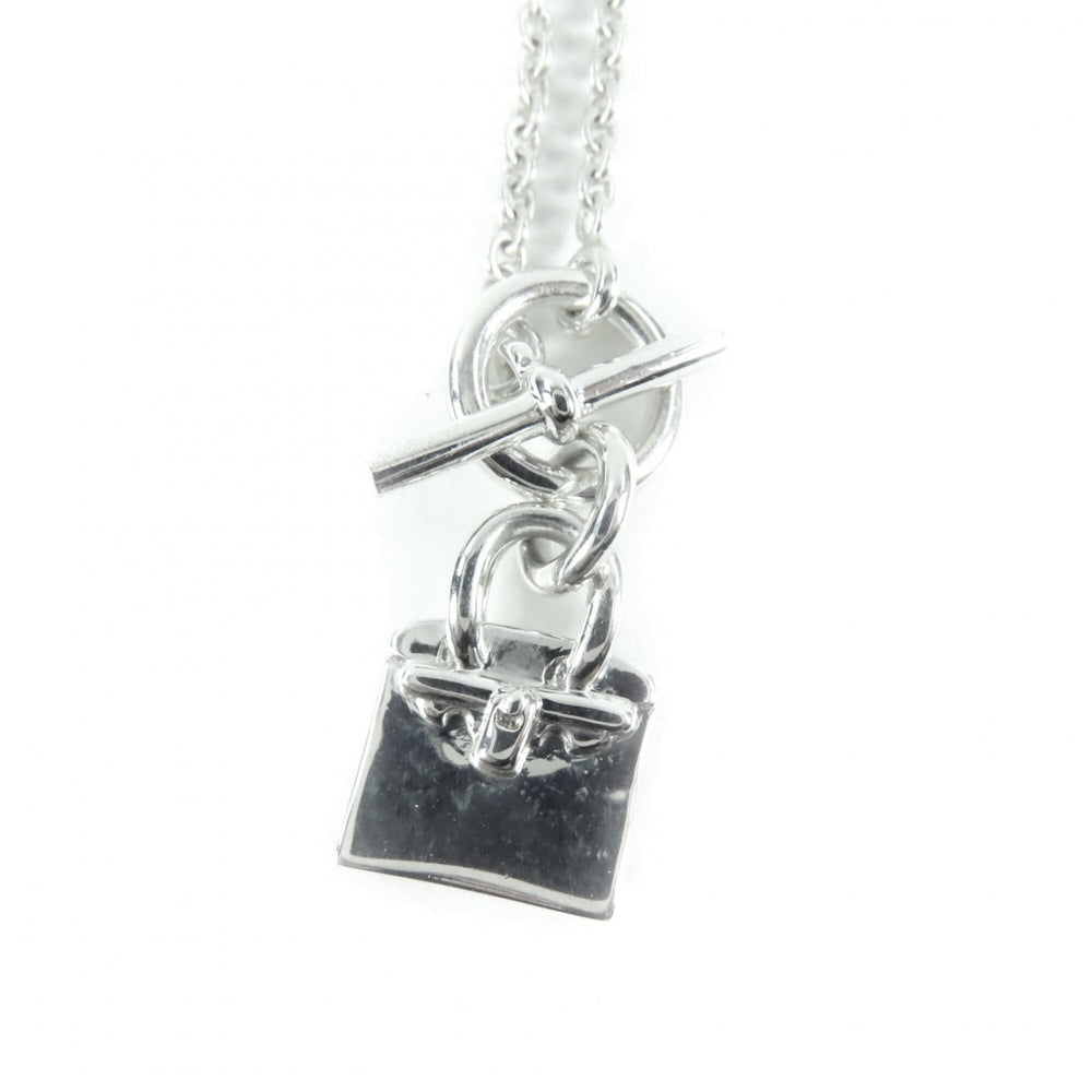 HERMES 925 Amulette Birkin Necklace Pendant Accessory, Silver, Made in Italy, Weight 10.83g, Women's — Like New