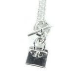 HERMES 925 Amulette Birkin Necklace Pendant Accessory, Silver, Made in Italy, Weight 10.83g, Women's — Like New