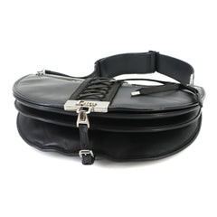 Christian Dior Admit It Shoulder Handbag Leather Black Corset — Like New