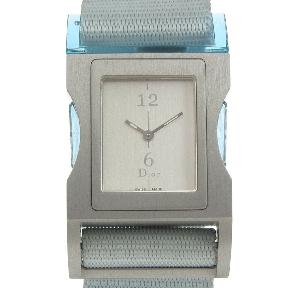 Dior Chris 47 Watch D100-322, Aluminum and Nylon Quartz Analog with Silver Dial, Women's — Very Good