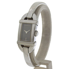 Gucci 6800L Stainless Steel Quartz Analog Watch, Black Dial, Women's — Good