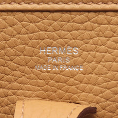 Hermes Evelyne 23 Biscuit Shoulder Bag/Handbag, Taurillon Clemence Leather, Women's, Beige — New - Store Return