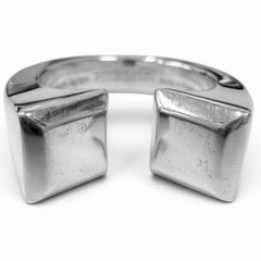 HERMES Clou de Forge AG925 Ring, Silver, Size 52, Made in France, Weight 11.7g, Men's — Like New