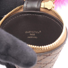 Louis Vuitton LV Ice Cream Monogram Reverse Rose Charm Accessory with Fur, Women's, Brown/Pink, M30945 — New - Store Return