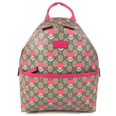 GUCCI 782708 Kim Seung-yeon GG Supreme Logo Flower Tulip Bag Backpack Rucksack Canvas Kids Beige Like New — Like New