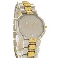 Christian Dior Octagon 45.204 Stainless Steel Silver and Gold Quartz Watch with Guarantee 0029 — Good