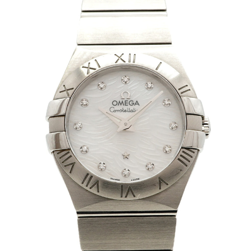 Omega Constellation Plume Diamond 123.10.27.60.55.004 White Dial Women's Watch — Very Good