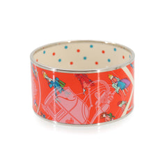 Hermes HERMES Email TGM Bangle Bracelet Orange Silver — New - Store Return