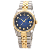 Rolex 16233G Datejust 10P Diamond Blue Gradient Watch Stainless Steel/SSxK18YG Men's ROLEX — Good