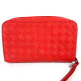 BOTTEGA VENETA 650524 Bag Cluch Bag with strap Clutch bag Tomato Red — Like New