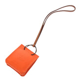 Unused Hermes Sac Orange Agneau Milo Accessory Bag Charm 0096 HERMES — New - Store Return