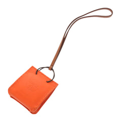 Unused Hermes Sac Orange Agneau Milo Accessory Bag Charm 0096 HERMES — New - Store Return