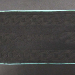01A CHANEL Harako Leather Wide Bangle Bracelet, Black x Blue, Women's — Like New