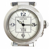 Cartier Pasha C Big Date Stainless Steel White Dial W31055M7 Automatic Watch for Women and Men — Very Good